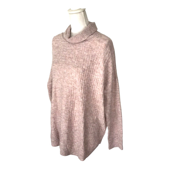 Como Vintage Women’s XL Pink Ribbed Knit Mock Neck Stretch Sweater NWT - Picture 14 of 14